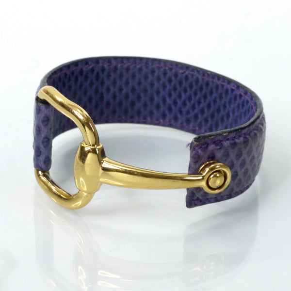 OLD Gucci ホースビット金具 リザードブレスレット（パープル）
