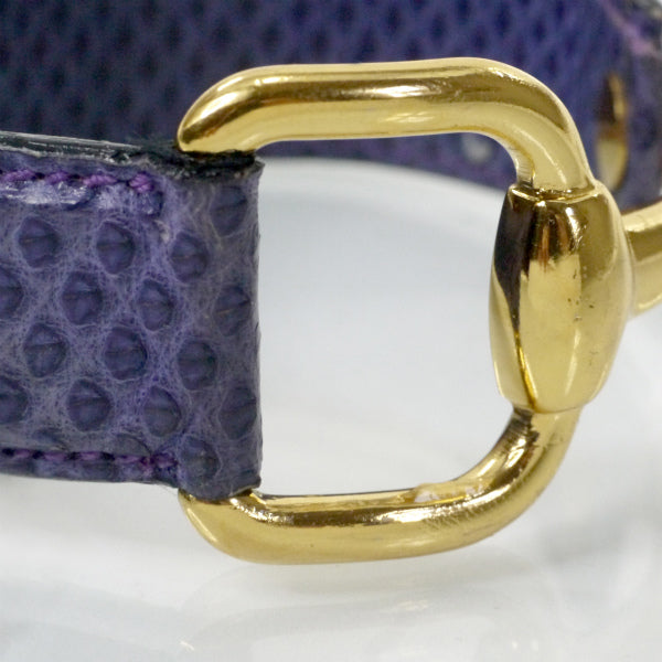 OLD Gucci ホースビット金具 リザードブレスレット（パープル）