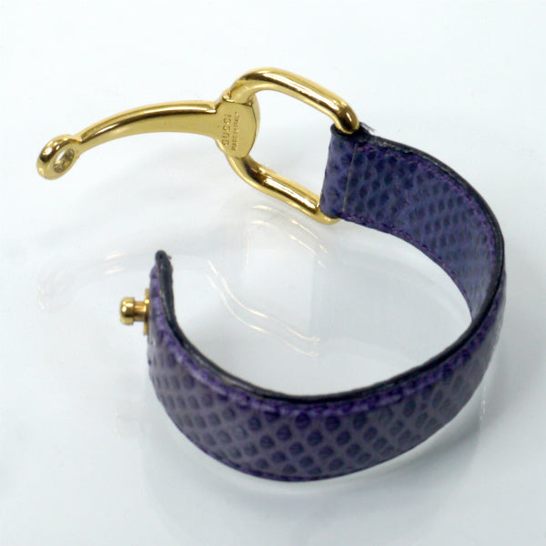 OLD Gucci ホースビット金具 リザードブレスレット（パープル）