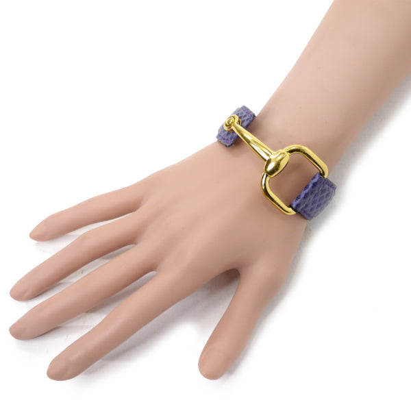 OLD Gucci ホースビット金具 リザードブレスレット（パープル）