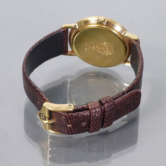 OLD Gucci ギリシャ数字 ビッグ腕時計（リザード/濃茶）