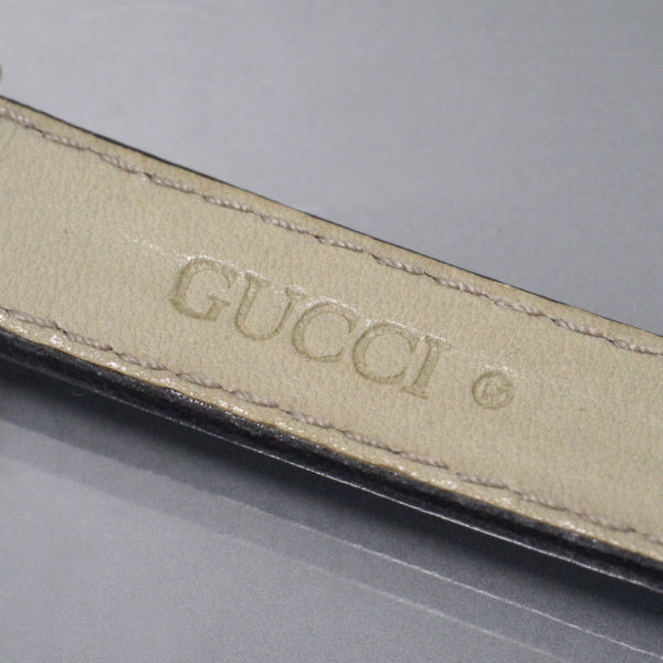 OLD Gucci スクエア型ゴールド腕時計（濃茶）