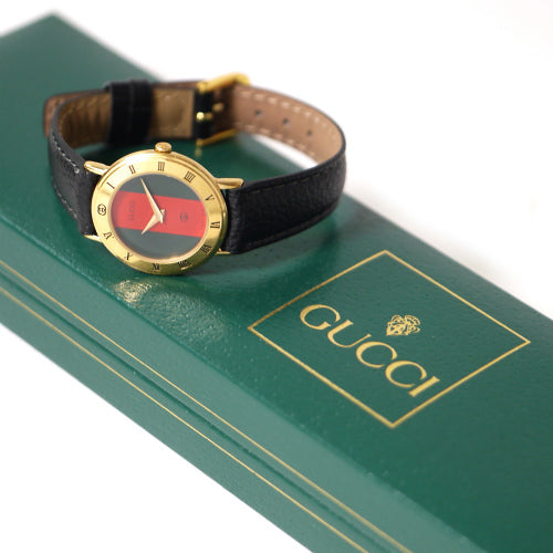 OLD Gucci ギリシャ数字 腕時計(黒バンド）