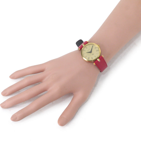 OLD Gucci　サイドシェリービッグフェイス腕時計（赤）