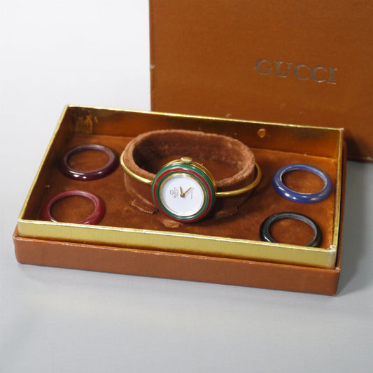 OLD Gucci　チェンジベゼル バングルウォッチ(5色)