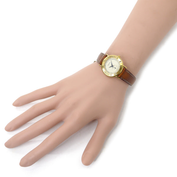 OLD Gucci ギリシャ数字 秒針腕時計（レザー/茶）