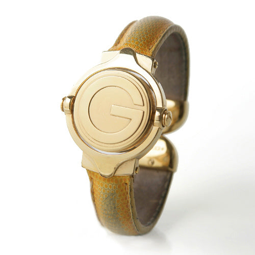 OLD Gucci 回転ブレス時計　蛇（黄）