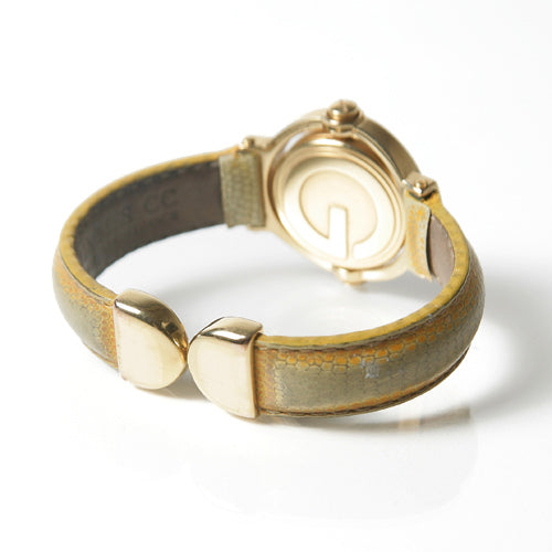 OLD Gucci 回転ブレス時計　蛇（黄）