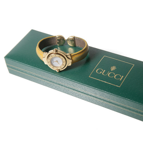 OLD Gucci 回転ブレス時計　蛇（黄）