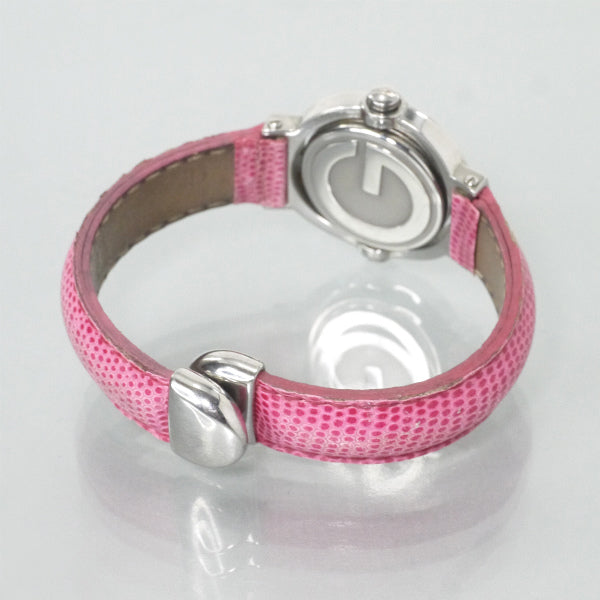 OLD Gucci　回転式Gバングルウォッチ（シルバー・ピンク）