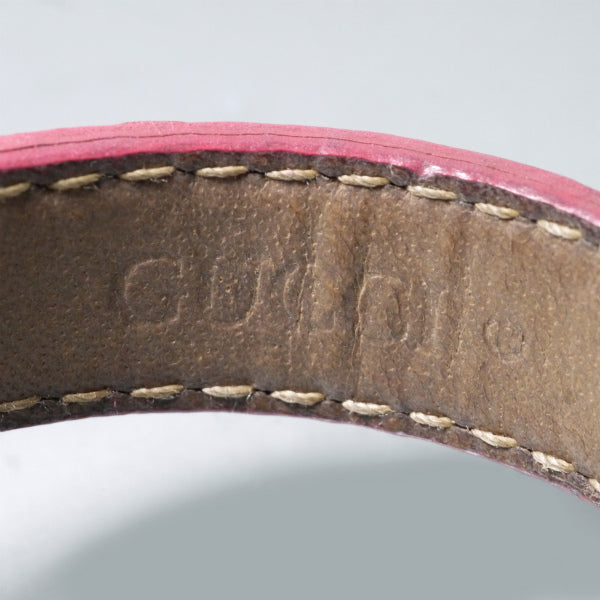 OLD Gucci　回転式Gバングルウォッチ（シルバー・ピンク）