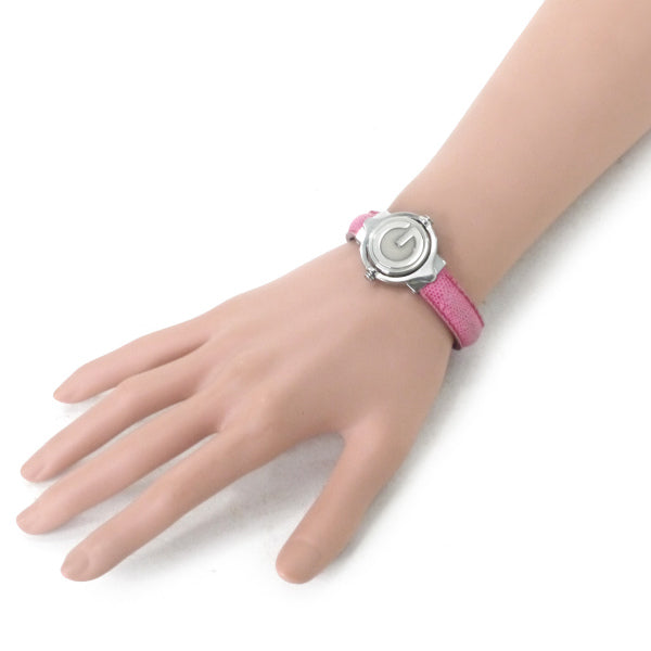 OLD Gucci　回転式Gバングルウォッチ（シルバー・ピンク）