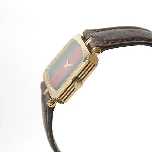 OLD Gucci＜訳あり＞スクエア腕時計（茶）