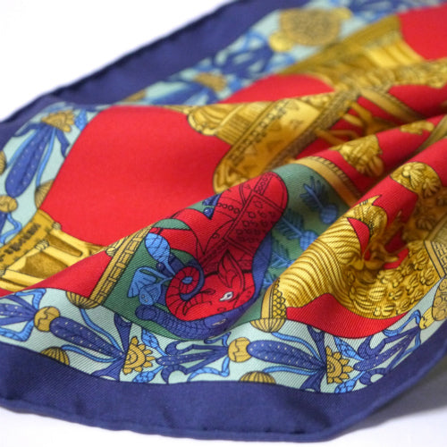 HERMES　スカーフ（TORANA　赤系）