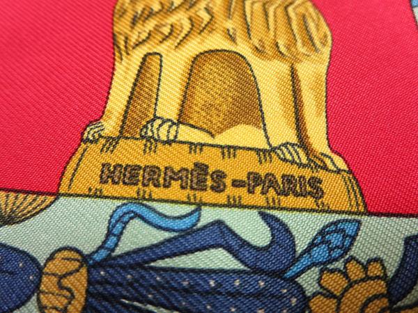 HERMES　スカーフ（TORANA　赤系）