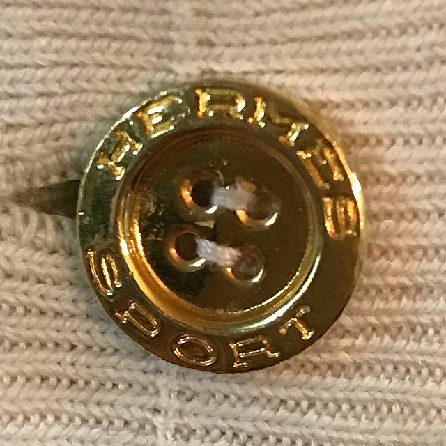 HERMES シルク スカーフ柄 カーディガン(赤×白)