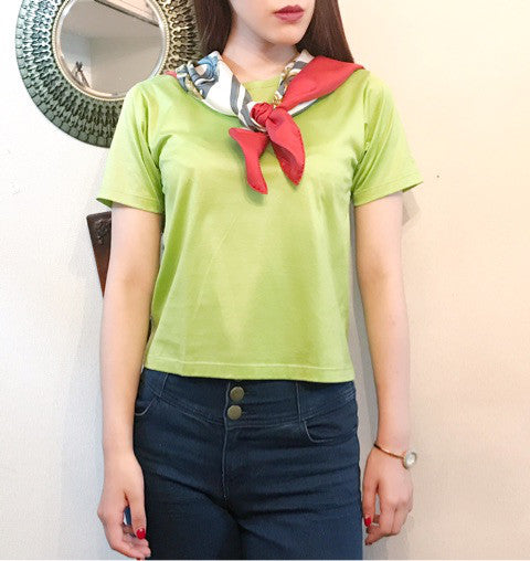 HERMES 半袖 カットソー（黄緑色）