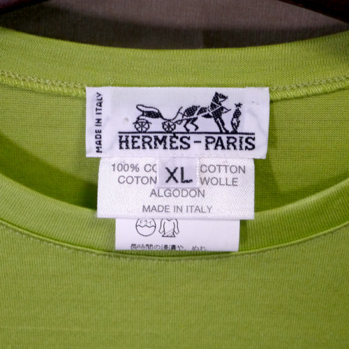 HERMES 半袖 カットソー（黄緑色）
