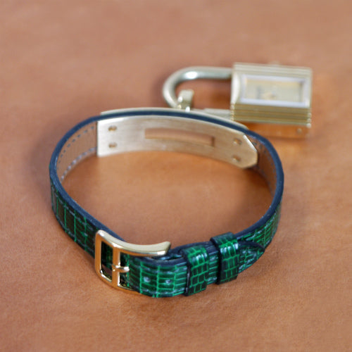 HERMES　ケリーウオッチ（クロコ　緑）