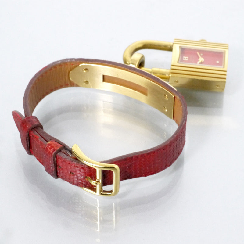 HERMES　1996年製ケリーウォッチ（赤・リザード）