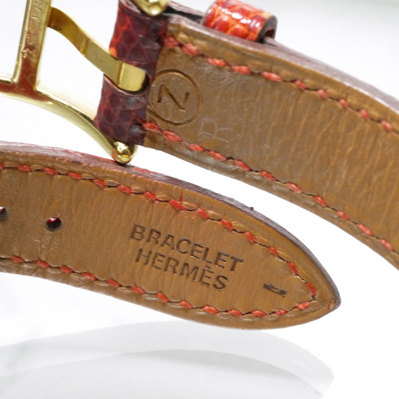 HERMES　1996年製ケリーウォッチ（赤・リザード）