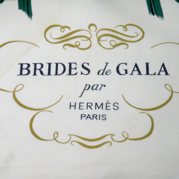 HERMES　大判カレ　スカーフBRIDESdeGALA （緑）