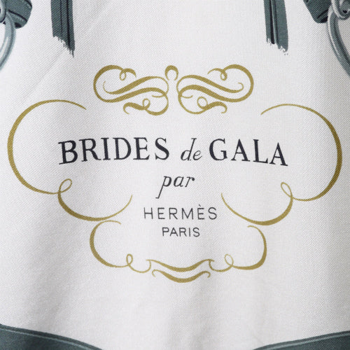 HERMES　大判カレ　スカーフBRIDESdeGALA （赤＆白）