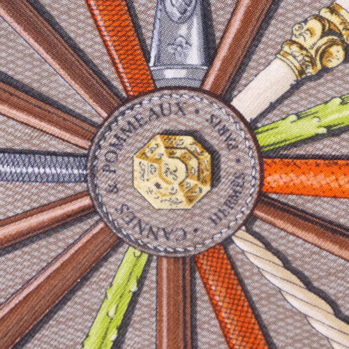 HERMES　ミニカレ　スカーフ（グレー系）