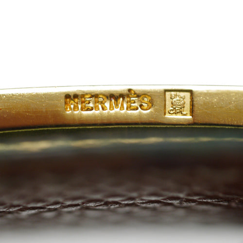 HERMES　Hバックルベルト（リバーシブル緑×キャメル）