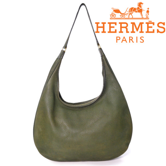 HERMES　ガオ ワンショルダー（オリーブグリーン）