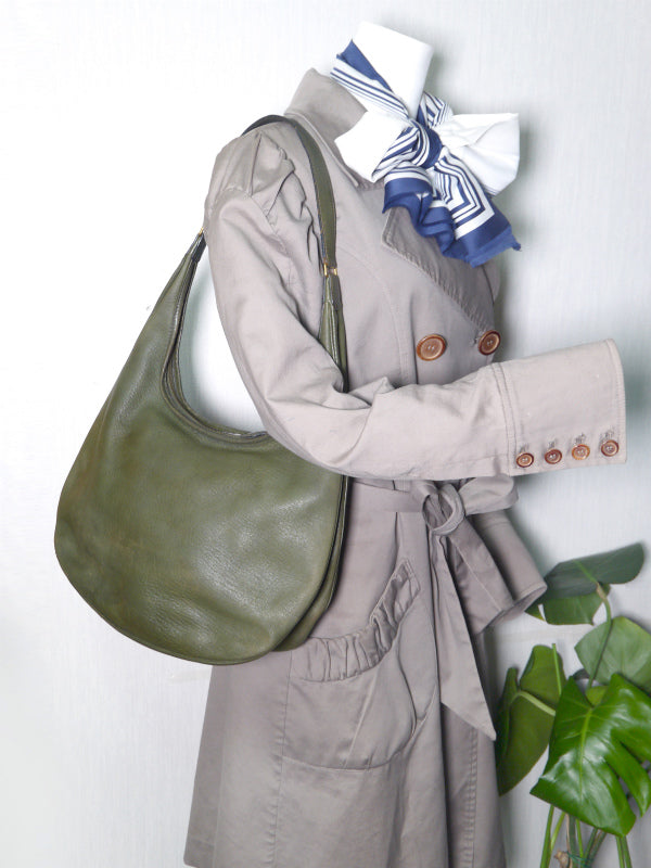 HERMES　ガオ ワンショルダー（オリーブグリーン）