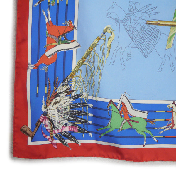 HERMES　大判カレ　スカーフ　インディアン