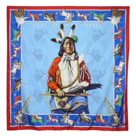 HERMES　大判カレ　スカーフ　インディアン