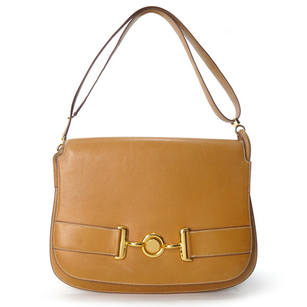 HERMES　80s 2WAYショルダーバッグ（キャメル）