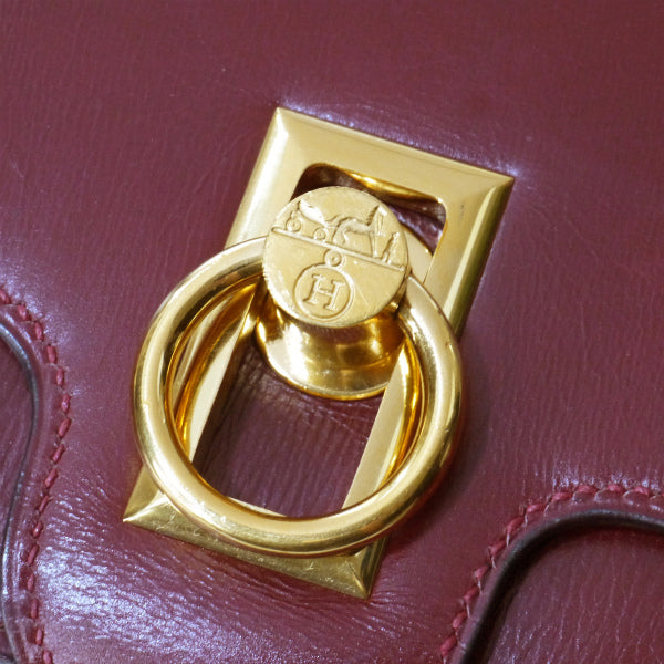 HERMES　78年製リングドゥ ショルダーバッグ（ボルドー）