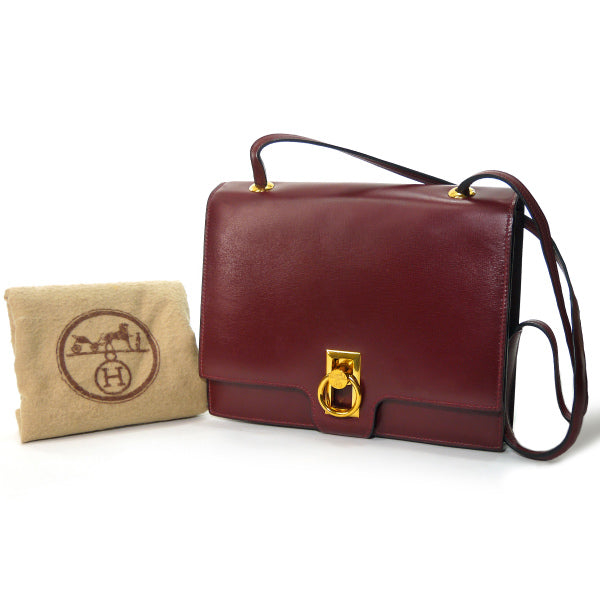 HERMES　78年製リングドゥ ショルダーバッグ（ボルドー）
