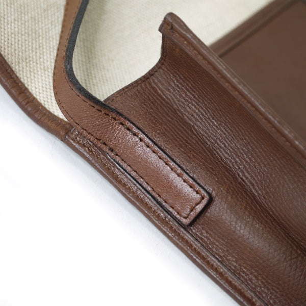 HERMES　ジジェ GM　2WAYクラッチバッグ（茶）