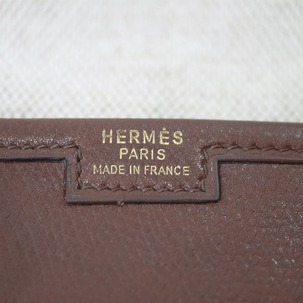 HERMES　ジジェ GM　2WAYクラッチバッグ（茶）