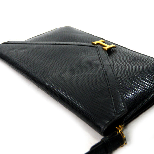 HERMESリディ70sリザードショルダーバッグ（黒） – Vintage Shop Rococo