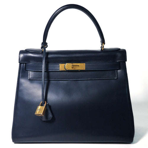 HERMES　ケリー28 （濃紺・内縫い）