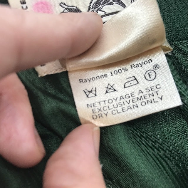 HERMES マンテル留具スカートスーツ(緑）