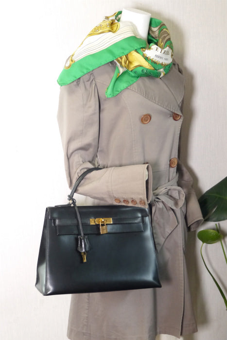 HERMES　ケリー32 （ブラック・外縫い）