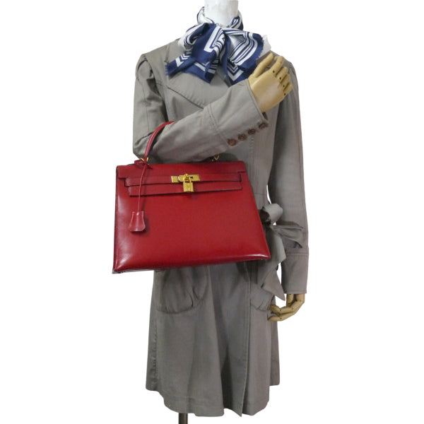 HERMES　 Vintageケリー32 （レッド・外縫い）