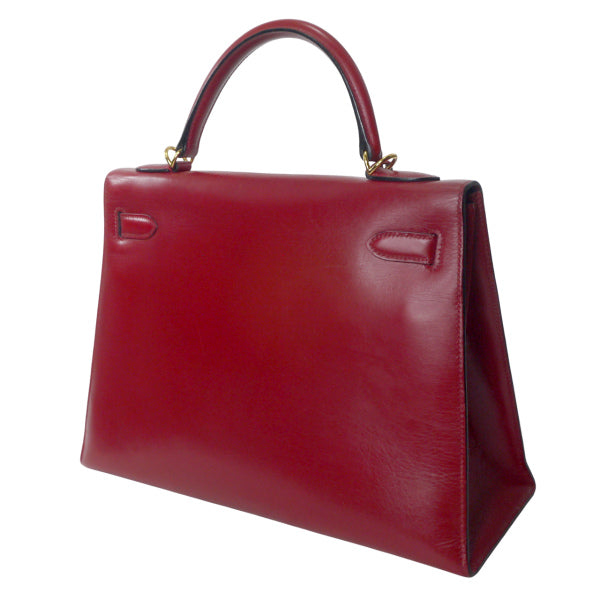 HERMES　 Vintageケリー32 （レッド・外縫い）