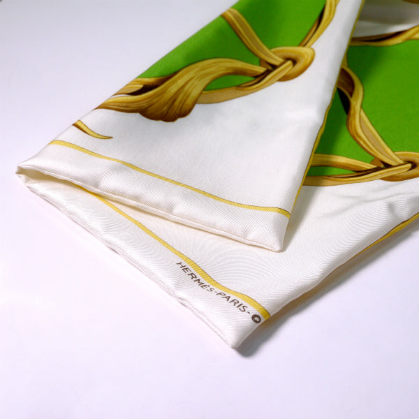 HERMES　マキシツイリー ロングスカーフ（黄緑）