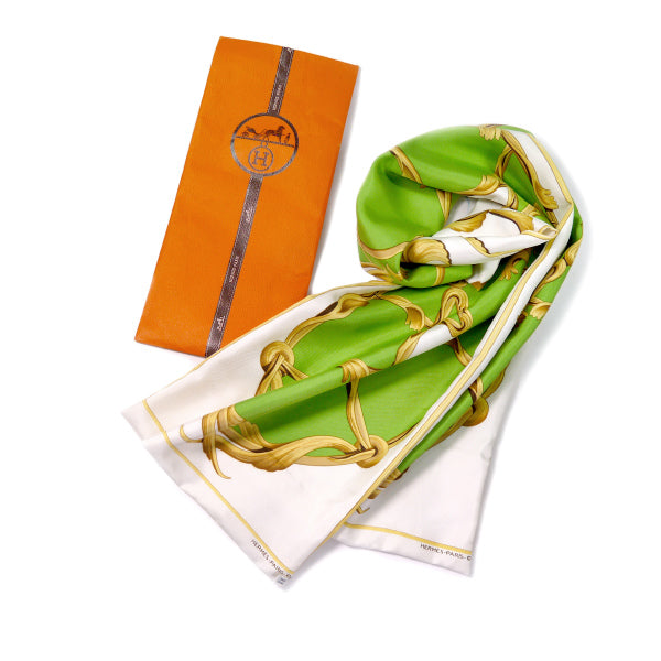 HERMES　マキシツイリー ロングスカーフ（黄緑）