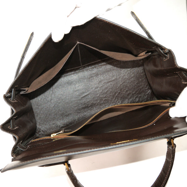 HERMES ケリー73s　35  ボックスカーフ（ショコラ）