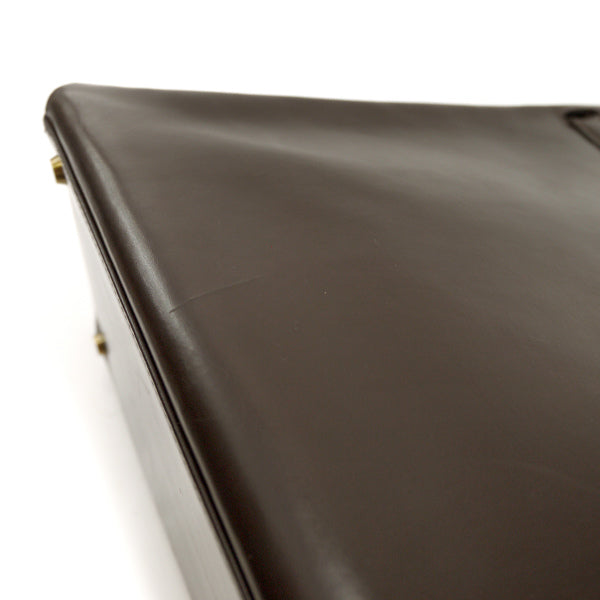 HERMES ケリー73s　35  ボックスカーフ（ショコラ）