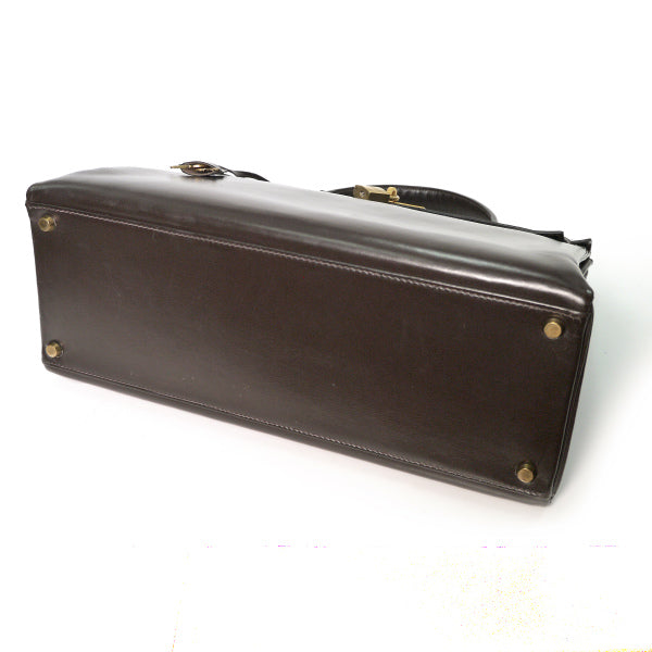 HERMES ケリー73s　35  ボックスカーフ（ショコラ）