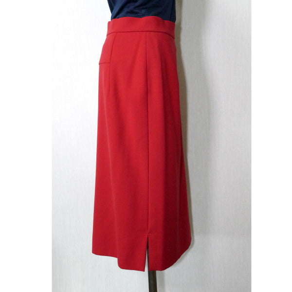 HERMES ロングタイトスカート（赤）